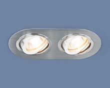 Светильник встраиваемый поворотный Elektrostandard 1061/2 MR16 WH 220В Серебро картинка 